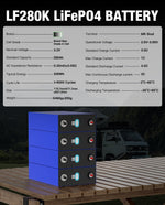 EU VS Stock 3.2V 280Ah Prismatische LiFePO4 280Ah Lithium Batterijen 3.2V 280Ah DIY 12V 24V 36V Lithium Batterijcellen X 4 pc