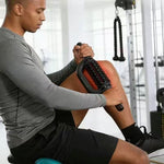 Rechargeable multifunctional rotating spiermassageroller, electric rolling massager with red light for muscle relaxation