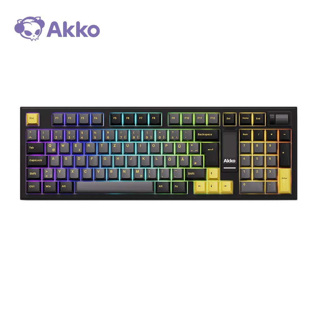 Akko 5098B ISO DE keyboard fast-charging 8000mAh battery mechanical wireless gaming keyboard with screen and knob