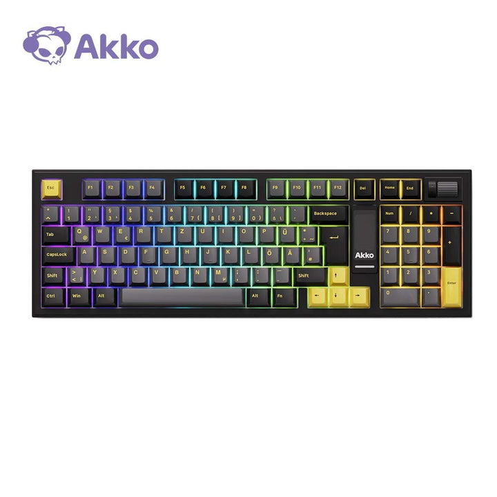 Akko 5098B ISO DE keyboard fast-charging 8000mAh battery mechanical wireless gaming keyboard with screen and knob