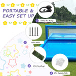 33ft Inflatable Volleybalveld Pool blue Beachwater Volleybal Netto Veld With Luchtpomp For Buitensportspel