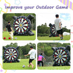 10FT giant inflatable soccer dartboard large soccer target dartboard for outdoor games, camping and soccer parties