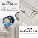 Harde suitcase with 4 spinnerwielen, uitbreidbare trolleytas including reistrolley & toilettas for on travel