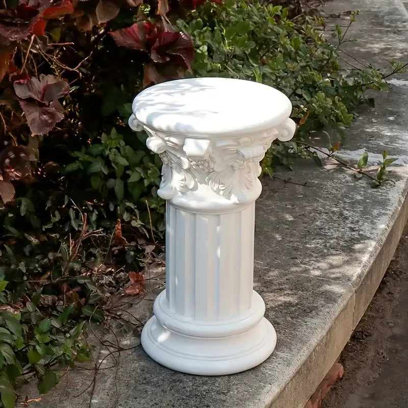 Elegant White resin Romeinse Griekse Kolomsculpturen-Durable Vrijstaand outdoor/indoor Garden Decor wedding Evenement Use Lightweight