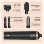 in stock 5-in-1 Multi Styler One Step Hair dryer Brush Hot air brush Kam Hair dryer Styler automatic curling iron Styling Tools