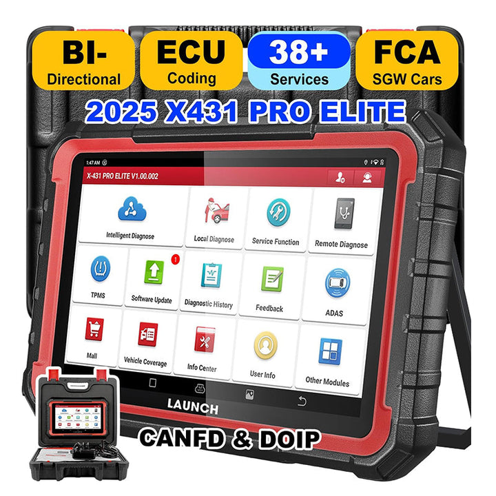 LAUNCH X431 Pro Elite All System OBD2 diagnostic Tools Auto Code reader Auto ECU coding with 32 Reset programming