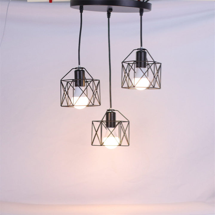 Joyinled 3-lichts metal pendant light, pendant light for kitchen, dining room, ceiling light, E26 fitting, adjustable height