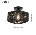Papieren Touw Handgeweven Vintage Chandelier Wabi Sabi living room Gangpad Creatieve lighting Bohemien Style Plafondlampen