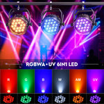 you`King Aluminium LED Par light IP65 Waterdicht 18x10W RGBWA+UV 6in1 Buiten Par Verlichting