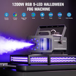 1200W RGB 9 LED Magic Ball Effect smoke machine for Stage wedding Party Disco Nachtclub Show smoke machine