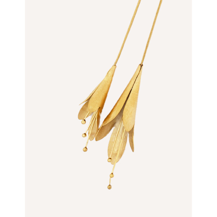 CUCOCUCA YXQ 53 Long-Lasting Shine Gold brushed stainless steel fine chain necklace