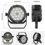 you`King Aluminium LED Par light IP65 Waterdicht 18x10W RGBWA+UV 6in1 Buiten Par Verlichting