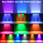 U`King 4-delige 36W Wall Washer lighting DMX remote control 9x4W RGB LED Stage Wall Washer Bar Licht for DJ wedding Feest