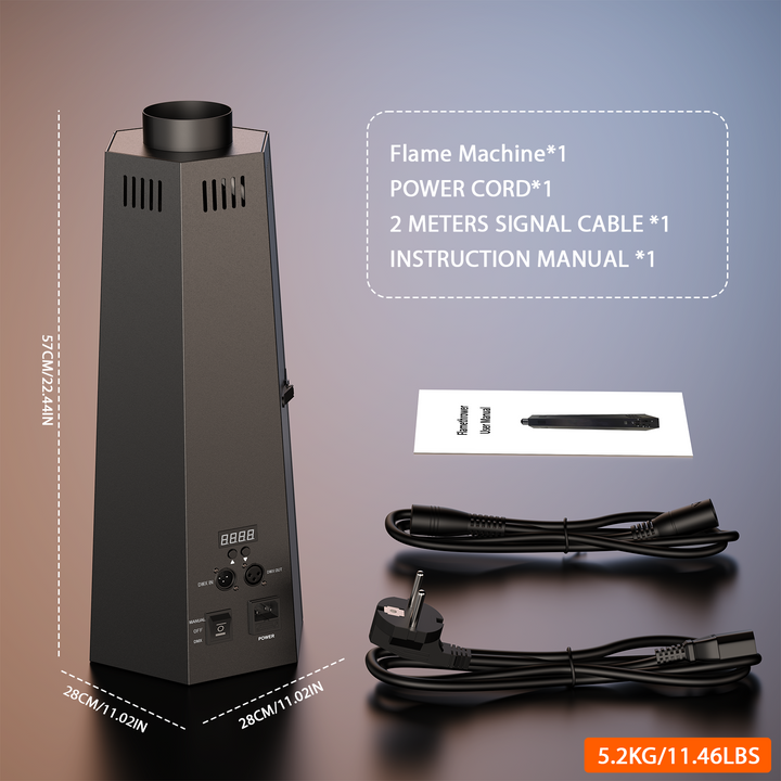 you`King 80W Hexagonale Vlammenwerper Stage Special Effect Vlammenmachine DMX512 control Vuurmachine for Buitenoptredens