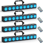 U`King 4-delige 36W Wall Washer lighting DMX remote control 9x4W RGB LED Stage Wall Washer Bar Licht for DJ wedding Feest
