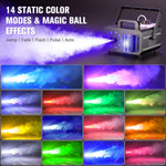 1200W RGB 9 LED Magic Ball Effect smoke machine for Stage wedding Party Disco Nachtclub Show smoke machine